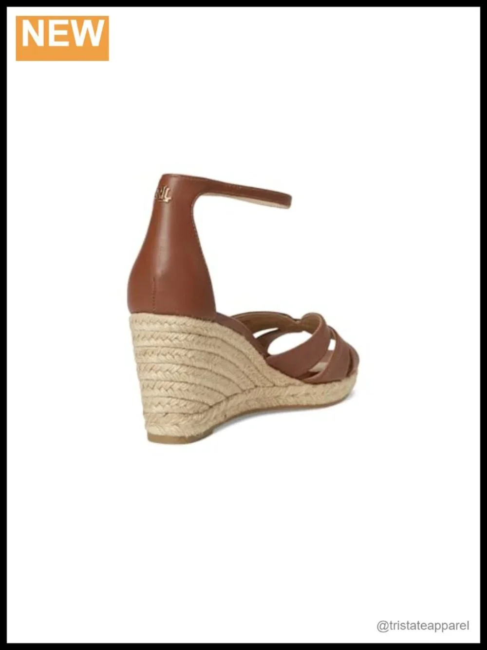 Nappa Leather Espadrille Wedge Sandal with Buckle Ankle Strap